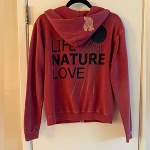 Free City Life Nature Love Vintage Zip Up Hoodie
